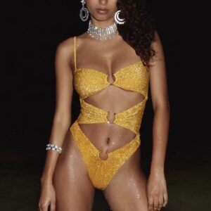 Купальник злитий з блискітками